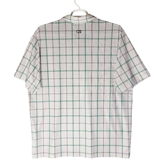 Cutter and Buck CB Drytec Mens Tech Polo Shirt Sz XL 50 UPF Performance White - Picture 2 of 10